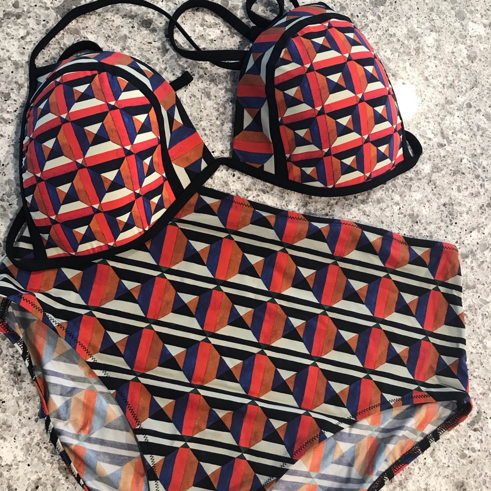 High Waisted Bikini with Matching Coverup